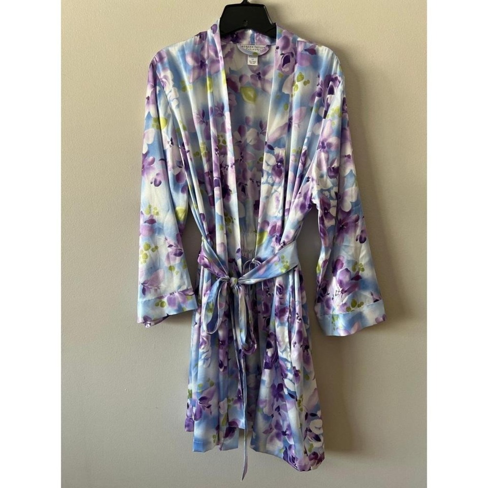 Morgan Taylor Intimates Women's Robe Purple Floral XL